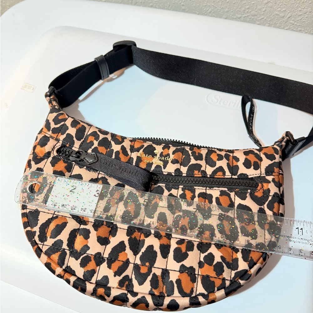 kate spade Leopard-Print Crossbody in Tan and Black - Picture 4 of 6